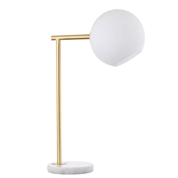 Charles 20.5" Metal/Marble LED Table Lamp - JONATHAN Y